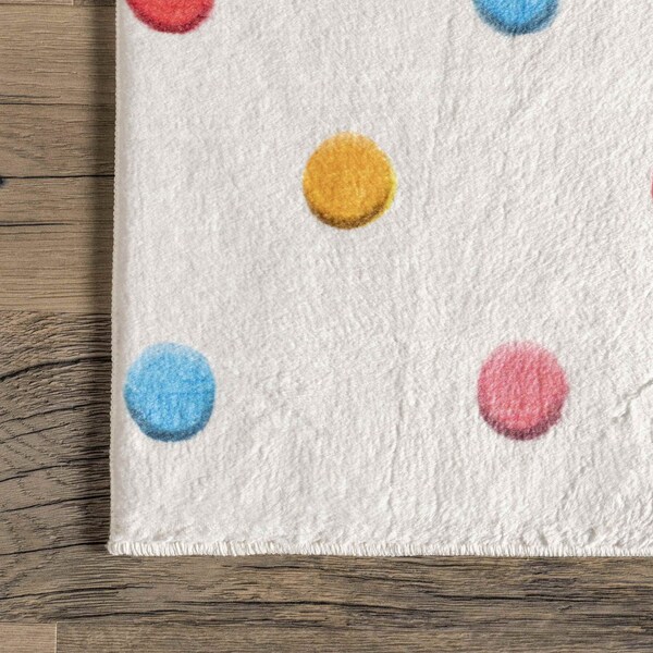 Nuloom Ilse Colorful Dots Machine Washable Kids Area Rug 3ft x 5ft - HJCL02A-305