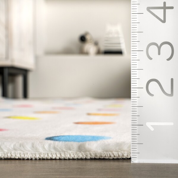 Nuloom Ilse Colorful Dots Machine Washable Kids Area Rug 3ft x 5ft - HJCL02A-305