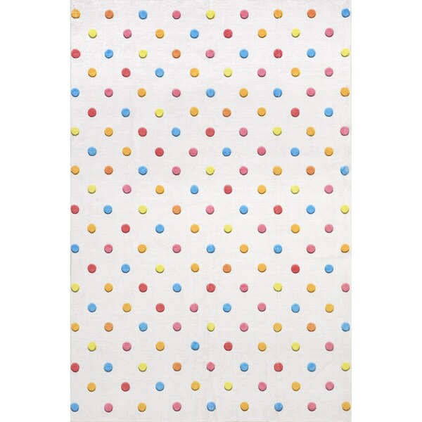 Nuloom Ilse Colorful Dots Machine Washable Kids Area Rug 3ft x 5ft - HJCL02A-305