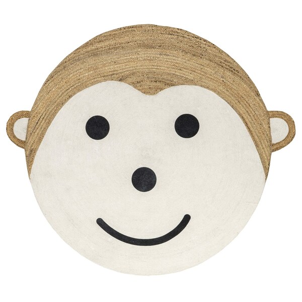 Nuloom Weylyn Monkey Handwoven Kids Jute Area Rug 4ft - WDMR02A-R404
