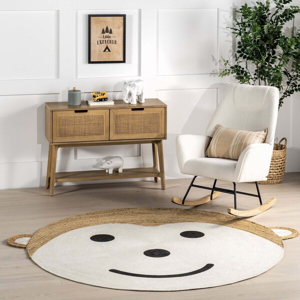 Nuloom Weylyn Monkey Handwoven Kids Jute Area Rug 4ft - WDMR02A-R404