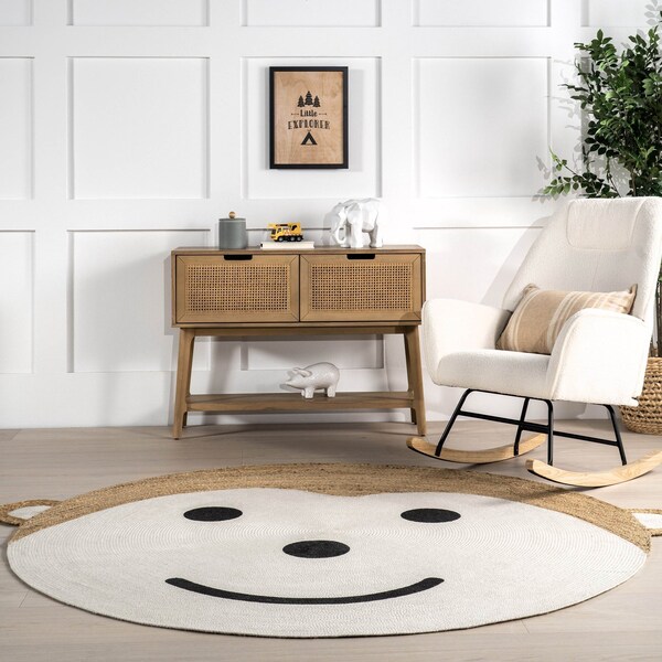 Nuloom Weylyn Monkey Handwoven Kids Jute Area Rug 4ft - WDMR02A-R404
