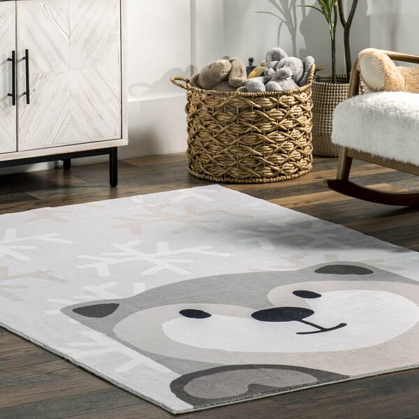 Nuloom Indigo Otter Kids Machine Washable Area Rug 5ft x 7ft 6in - HJCL08A-5076
