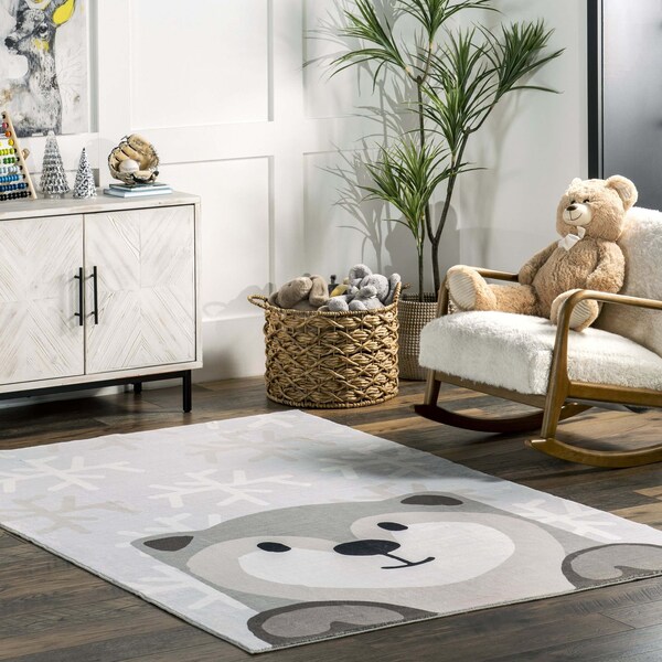 Nuloom Indigo Otter Kids Machine Washable Area Rug 5ft x 7ft 6in - HJCL08A-5076