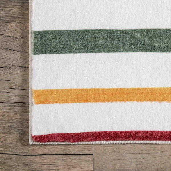 Nuloom Effie Stripes Kids Machine Washable Area Rug 4ft x 6ft - HJCL04A-406