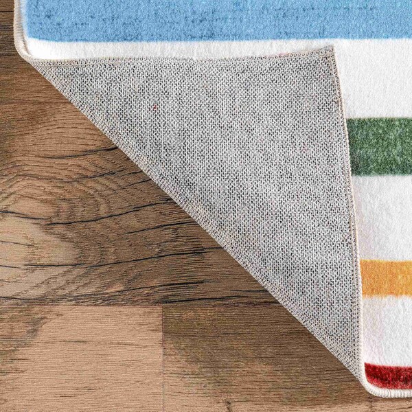 Nuloom Effie Stripes Kids Machine Washable Area Rug 4ft x 6ft - HJCL04A-406