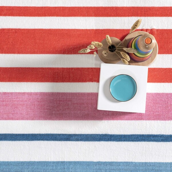 Nuloom Effie Stripes Kids Machine Washable Area Rug 4ft x 6ft - HJCL04A-406