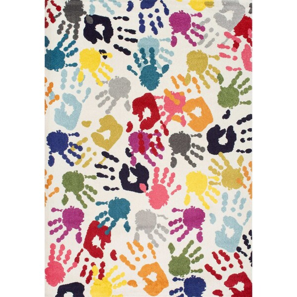 Nuloom Pinkie Handprint Kids Area Rug 5ft x 8ft - ECCR15A-508