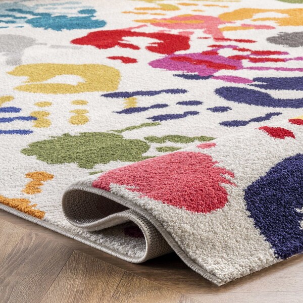 Nuloom Pinkie Handprint Kids Area Rug 5ft x 8ft - ECCR15A-508