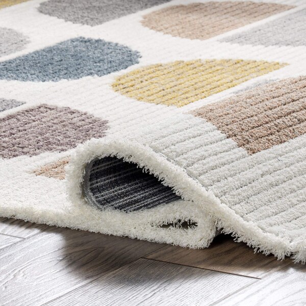 Nuloom Leyla Half Colorful Circles Kids Area Rug 8ft x 10ft - KKPL10A-8010