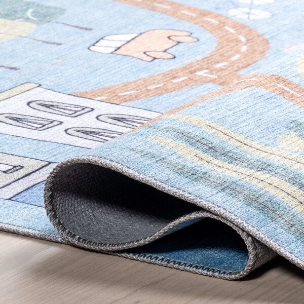 Nuloom Chalea Kids Town Machine Washable Area Rug 4ft x 6ft - KFFX01B-406