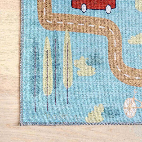Nuloom Chalea Kids Town Machine Washable Area Rug 4ft x 6ft - KFFX01B-406