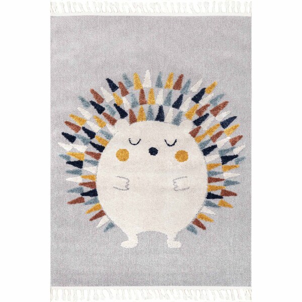 Nuloom Amiah Hedgehog High-Low Kids Tasseled Area Rug 5ft 3in x 7ft 7in - KKLR37A-53077