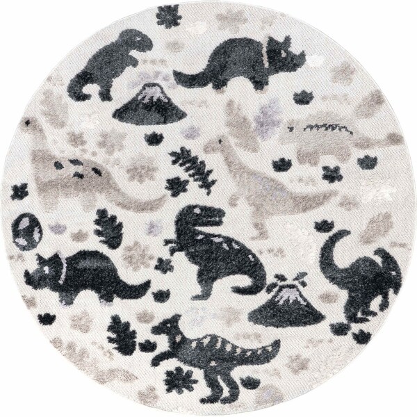 Nuloom Aaran Dinosaur Kids Tasseled Area Rug 6ft - KKLR34A-R606