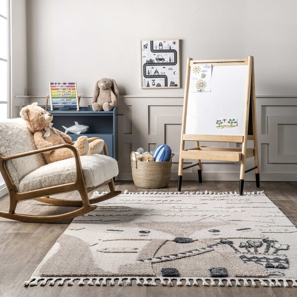 Nuloom Ailsa Fox Tribal Kids Tasseled Area Rug 5ft 3in x 7ft 7in - KKLR31A-53077