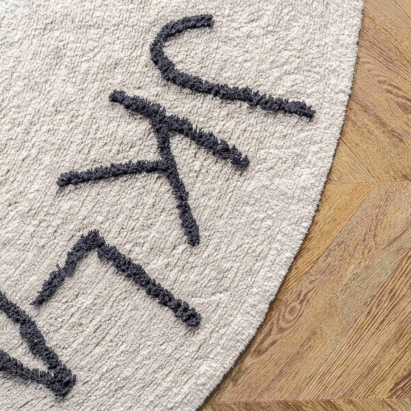 Nuloom Kids Washable Round Alphabet Rug 4ft x 6ft - SVDC01B-406