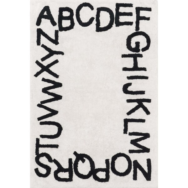 Nuloom Kids Washable Round Alphabet Rug 4ft x 6ft - SVDC01B-406