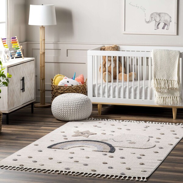 Nuloom Catlin Sweet Dreams High/Low Kids Area Rug 4ft x 6ft - KKLR33A-406