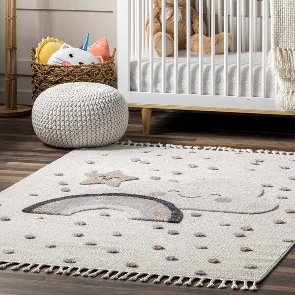 Nuloom Catlin Sweet Dreams High/Low Kids Area Rug 4ft x 6ft - KKLR33A-406