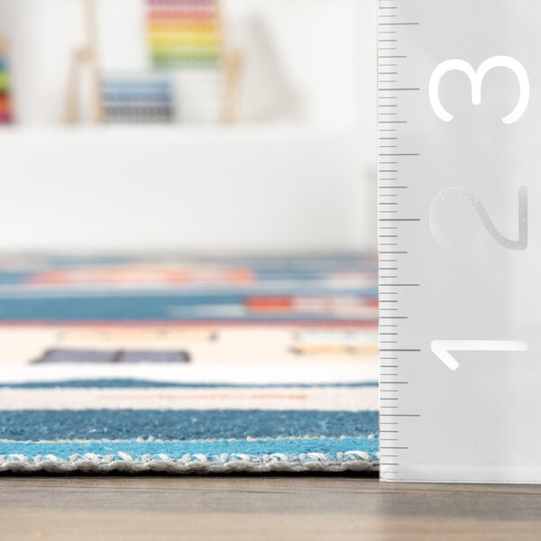 Nuloom Zita Neighborhood Machine Washable Kids Area Rug 3ft x 5ft - BIRV90A-305