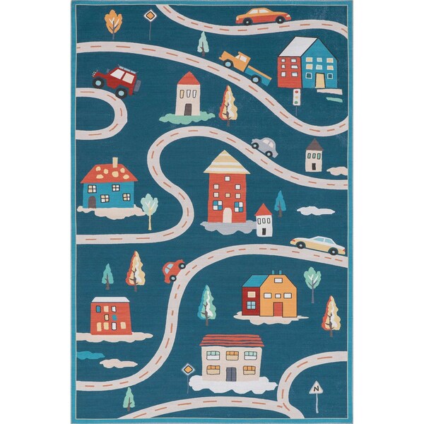 Nuloom Zita Neighborhood Machine Washable Kids Area Rug 3ft x 5ft - BIRV90A-305