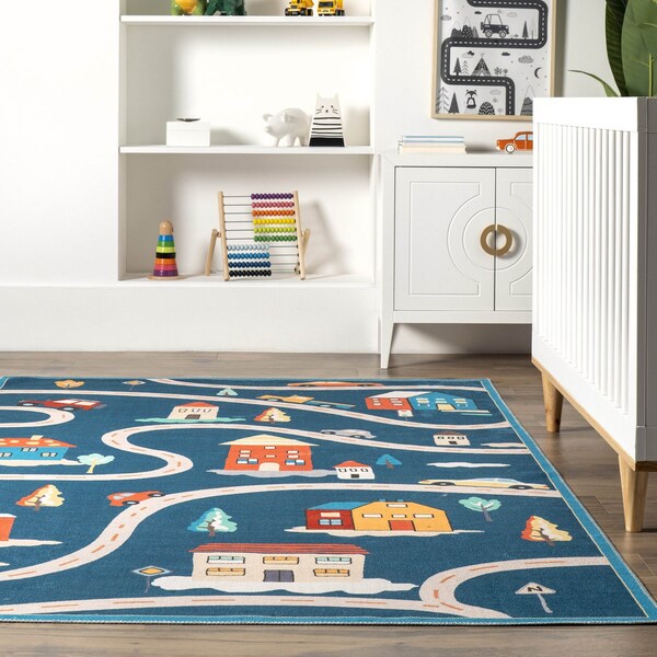 Nuloom Zita Neighborhood Machine Washable Kids Area Rug 3ft x 5ft - BIRV90A-305