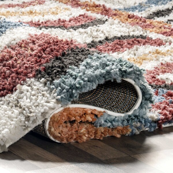 Nuloom Henley ZigZag Kids Shag Area Rug 5ft x 7ft 6in - OZCD05A-508