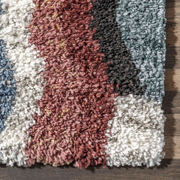 Nuloom Henley ZigZag Kids Shag Area Rug 5ft x 7ft 6in - OZCD05A-508