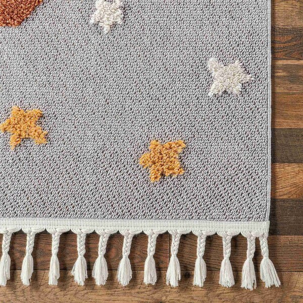 Nuloom Journee Rocket Ship High-Low Kids Tasseled Area Rug 3ft x 5ft - KKLR38A-305