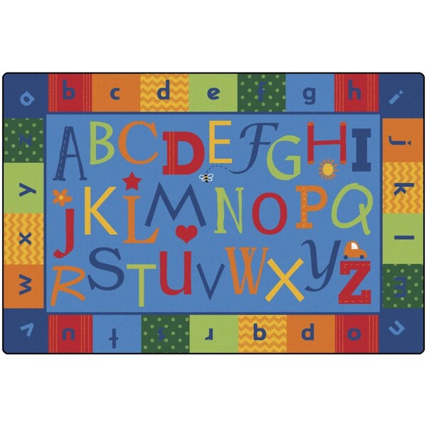 Carpets For Kids KIDSoft Alphabet Around Carpet, 6 x 9 ft. - Primary - 1576122