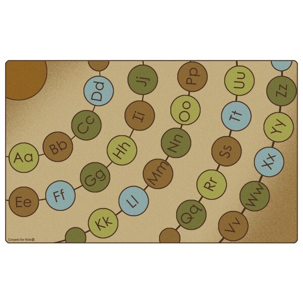 Carpets For Kids Radiating Alphabet Seating Circles Carpet, Natural - 8 ft. 4 in. x 13 ft. 4 in. - 1598453