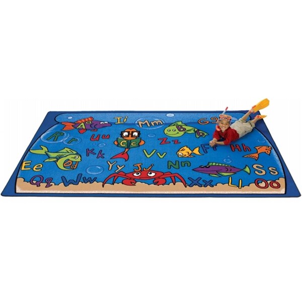 Carpets For Kids Alphabet Aquarium 8.33 ft. x 11.67 ft. Rectangle Carpet - 8912