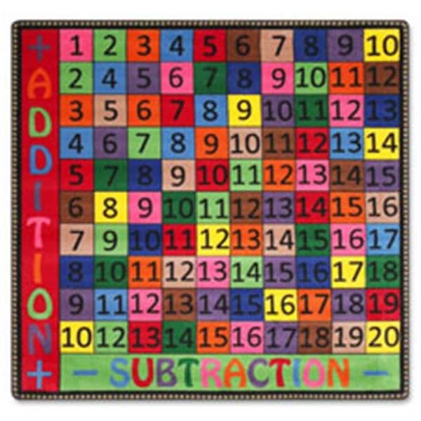 Flagship Carpets Flagship Carpets FCIFE10314A Math Collection Add & Subtraction Rug - FCIFE10314A