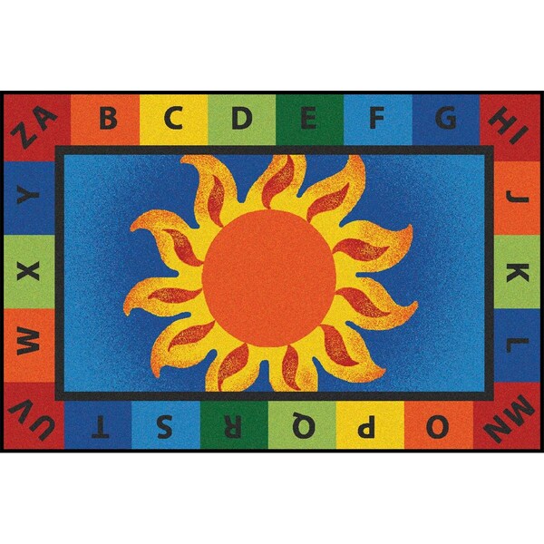 Carpets For Kids 3 ft. x 4 ft. 6 in. Rectangle Alphabet Sunny Day Value Rug - 36.52