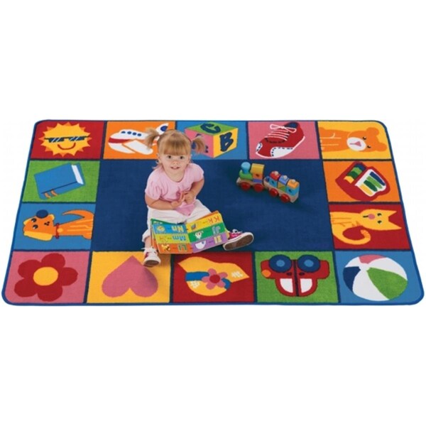Carpets For Kids Toddler Blocks 6 ft. x 9 ft. Rectangle Carpet - 6200