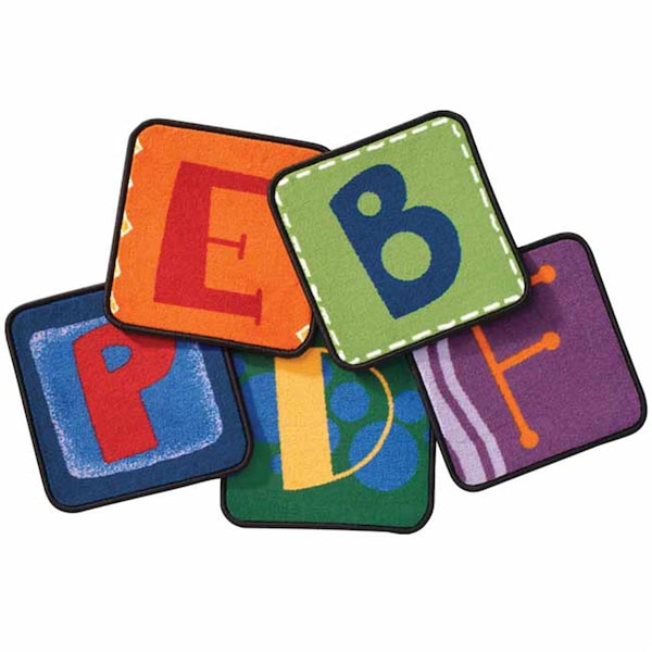 Carpets For Kids Toddler Alphabet Blocks Kit - Primary Rug - 3826