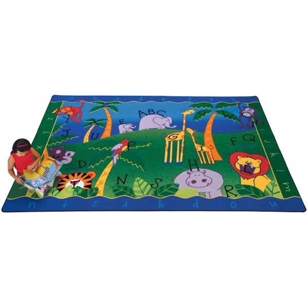 Carpets For Kids Alphabet Jungle 4.42 ft. x 5.83 ft. Rectangle Carpet - 9301