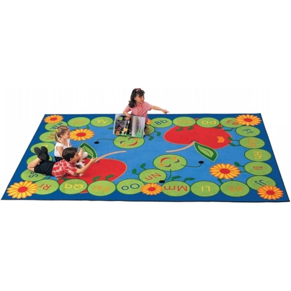 Carpets For Kids Carpets For Kids 2201 ABC Caterpillar 4.42 ft. x 5.83 ft. Rectangle Rug - 2201