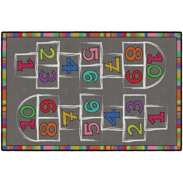 Flagship Carpets Flagship Carpets CE486-22W 4 x 6 Hopscotch Rug - Rectangle - CE486-22W