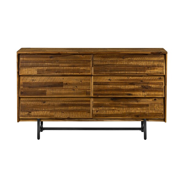 Armen Living Cusco Rustic Acacia 6 Drawer Dresser - LCCUDRAC