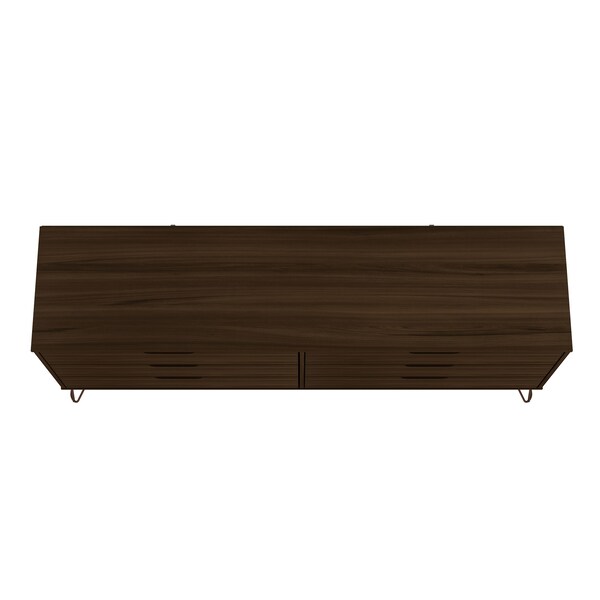 Manhattan Comfort Rockefeller 6-Drawer Double Low Dresser in Brown - 155GMC5