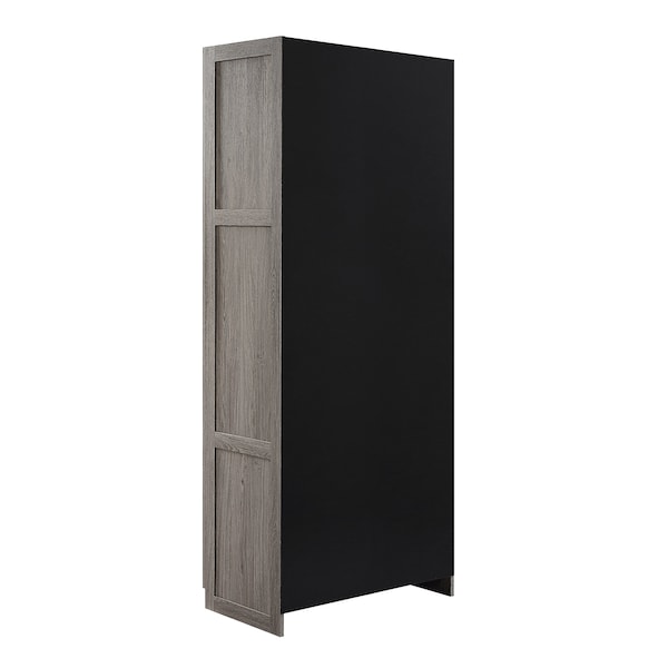 Manhattan Comfort Hopkins Storage Closet 2.0 in Grey - Set of 2 - 2-2GLF-GY