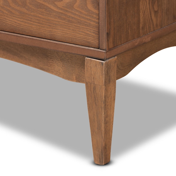 Baxton Studio Landis Mid-Century Ash Walnut Finished Wood 6-Drawer Dresser - 193-11303-ZORO