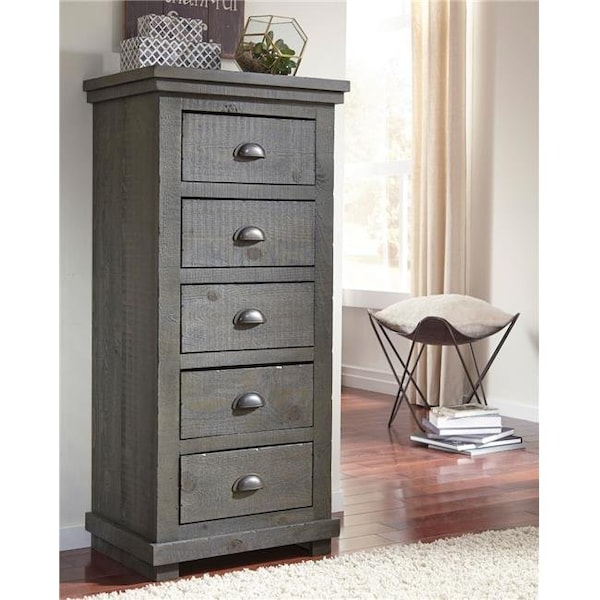 Progressive Furniture Progressive Furniture P600-13 Bedroom Lingerie Chest; Distressed Dark Grey - P600-13