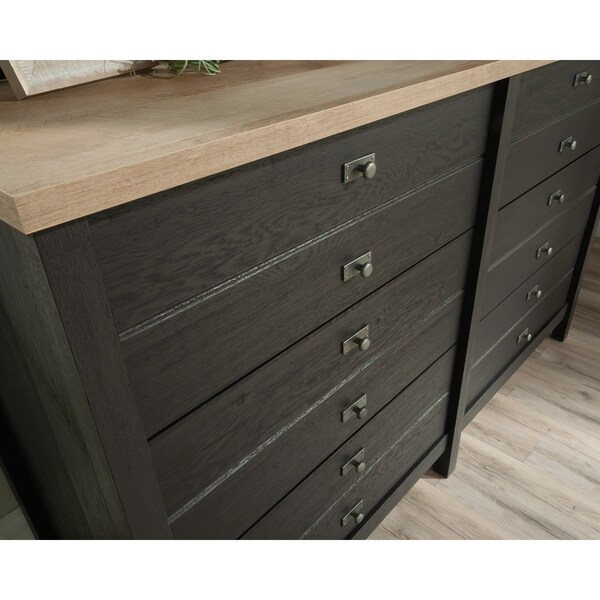 Sauder Cottage Road Dresser Raven Oak A2 , Safety tested for stability to help reduce tip-over accidents - 432863