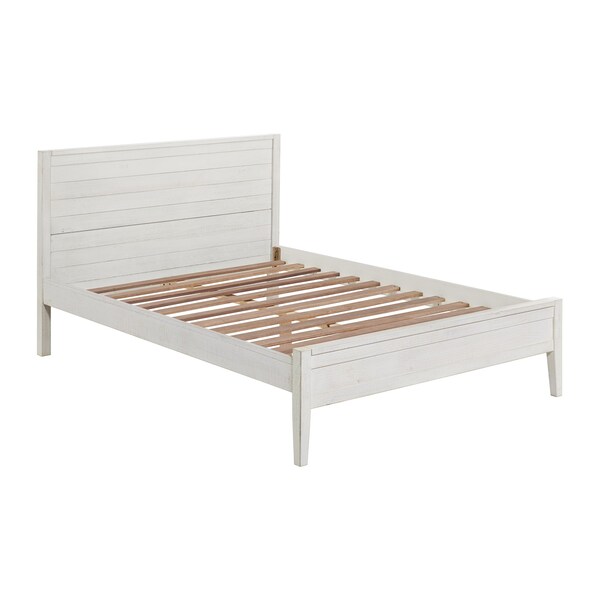 Alaterre Furniture Windsor 3-Piece Set with Panel Full Bed and 2 Nightstands, White - ANWI2131R4