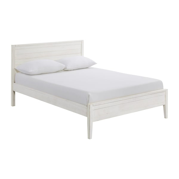 Alaterre Furniture Windsor 3-Piece Set with Panel Full Bed and 2 Nightstands, White - ANWI2131R4