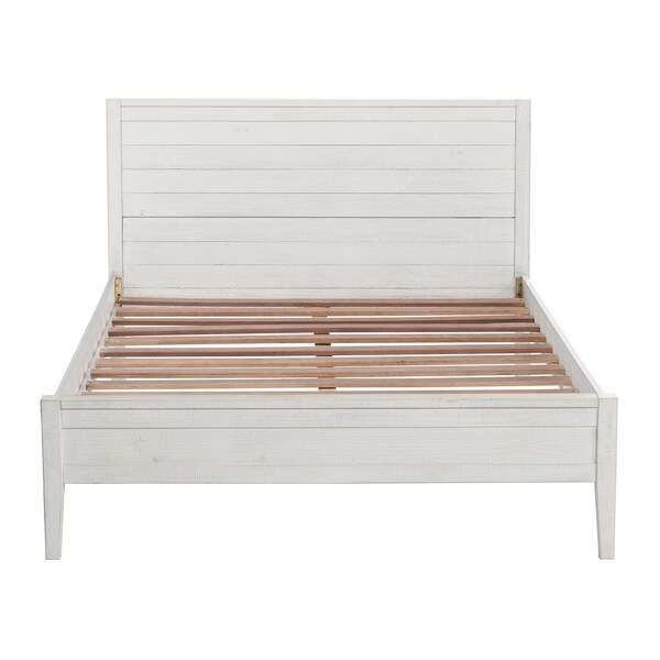 Alaterre Furniture Windsor 3-Piece Set with Panel Full Bed and 2 Nightstands, White - ANWI2131R4
