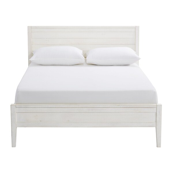 Alaterre Furniture Windsor 3-Piece Set with Panel Full Bed and 2 Nightstands, White - ANWI2131R4