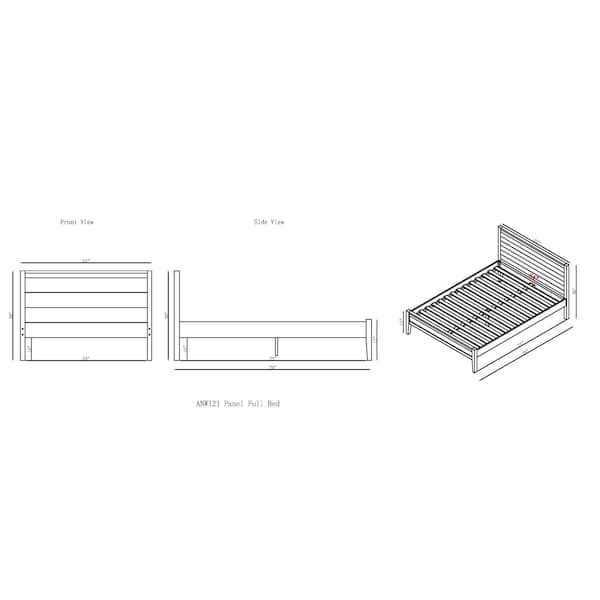 Alaterre Furniture Windsor 3-Piece Set with Panel Full Bed and 2 Nightstands, White - ANWI2131R4